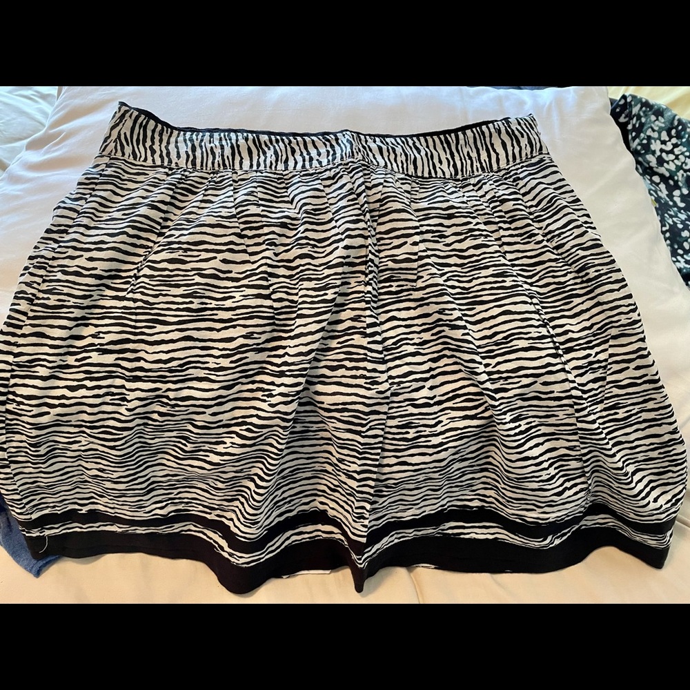 Cute and comfy Zebra print skirt from the Loft!